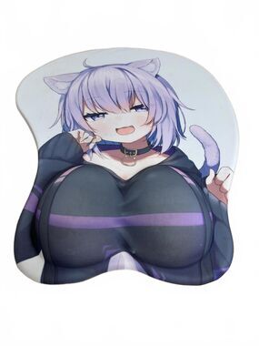 Nekomata Okayu Oppai Mousepad Anime Style 3D Gel Wrist Rest Ergonomic Mousepad